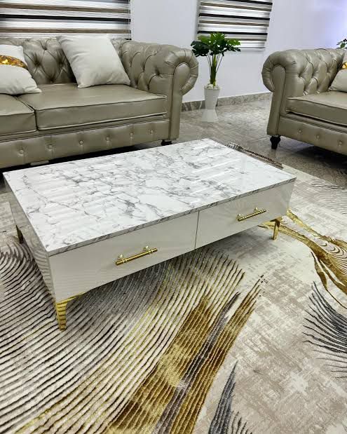 Luxury Gold & Black Center Table
